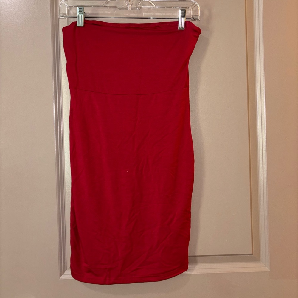 Strapless Red Dress